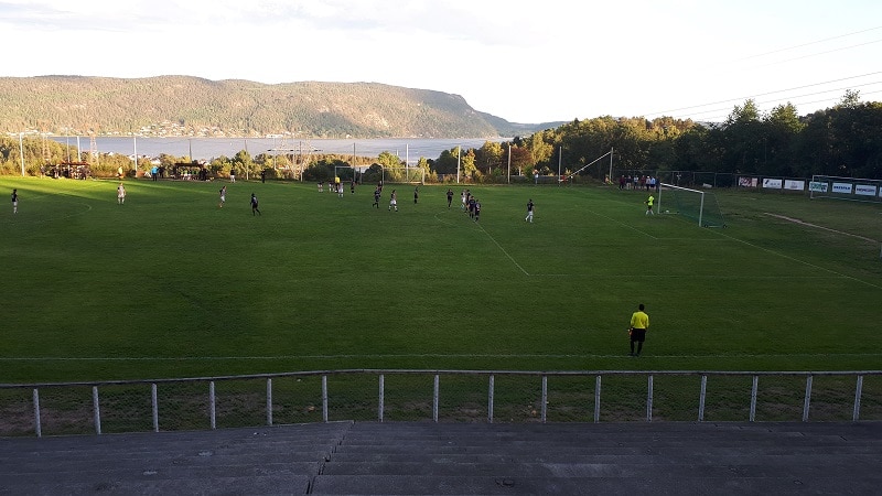 Solbakken Stadion utsikt til fjorden