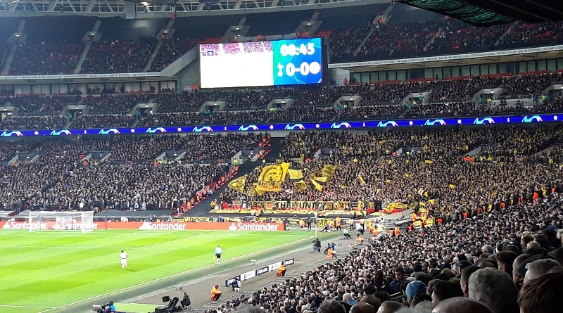 Great away supporters from Borussia Dortmund